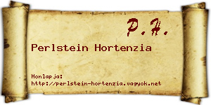 Perlstein Hortenzia névjegykártya