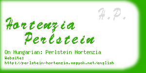 hortenzia perlstein business card